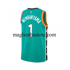 Maglia NBA San Antonio Spurs Victor Wembanyama 1 Nike 2022-2023 City Edition Swingman - Uomo